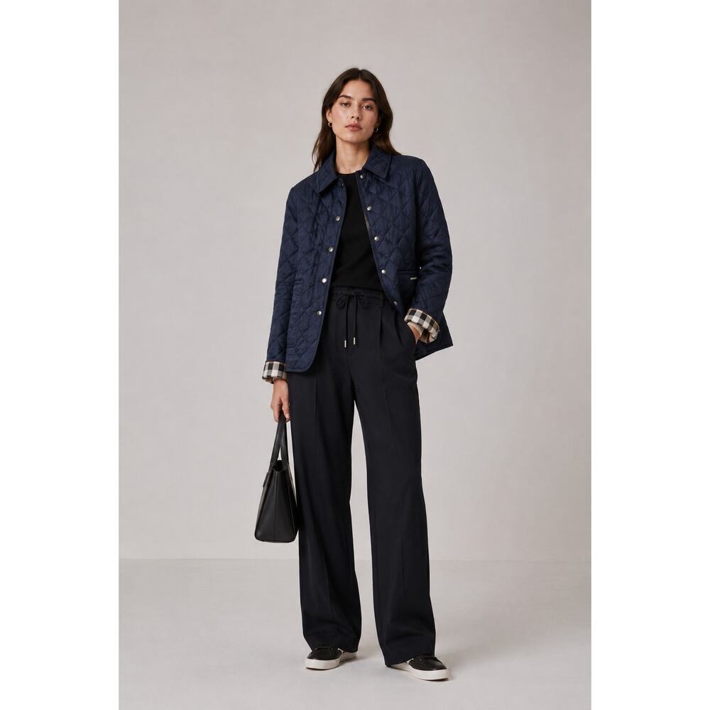 Burberry brand new Quilted Nylon Jacket navy Color $1250+ M - Picture 13 of 13